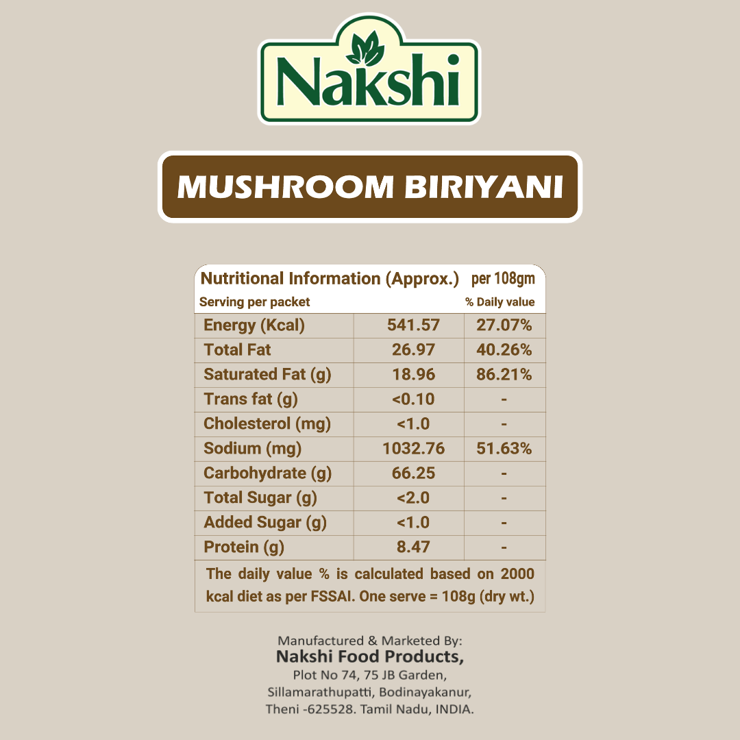 Nakshi Mushroom Biriyani
