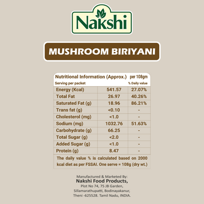 Nakshi Mushroom Biriyani